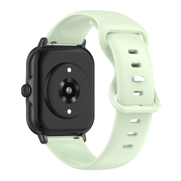 For Amazfit Active L Butterfly 8-shaped Buckle Silicone Watch Band(Green) - Watch Bands by PMC TechLife | Online Shopping South Africa | PMC TechLife