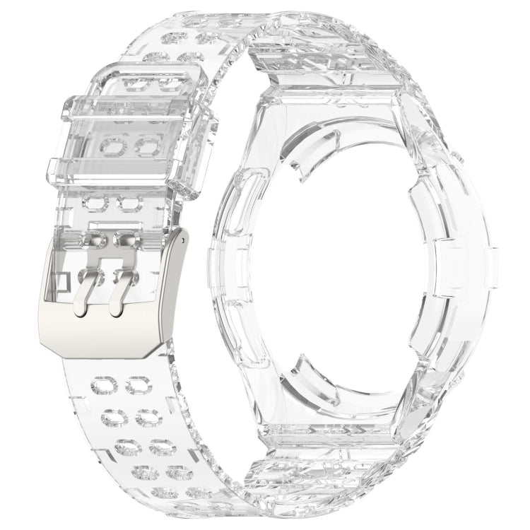 For Samsung Galaxy Watch6 Classic 47mm  R960 Glacier TPU Integrated Watch Band(Transparent) - Watch Bands by PMC Jewellery | Online Shopping South Africa | PMC Jewellery