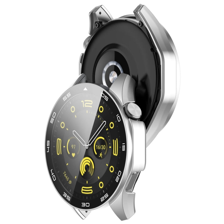 For Huawei Watch GT 4 46mm PC + Tempered Glass Integrated Watch Protective Case with Graduated Dial(Silver) - Watch Cases by PMC TechLife | Online Shopping South Africa | PMC TechLife