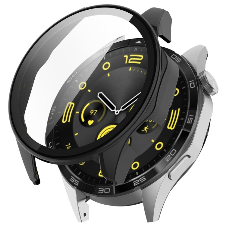 For Honor Watch 4 Pro PC+Tempered Glass Integrated Smart Watch Case(Black) - Watch Cases by PMC TechLife | Online Shopping South Africa | PMC TechLife