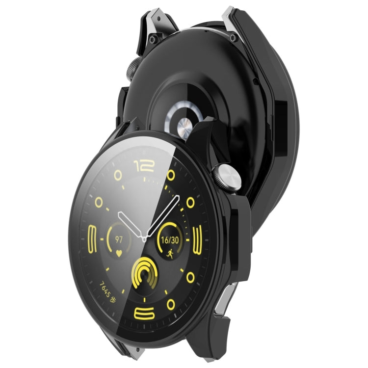 For Honor Watch 4 Pro PC+Tempered Glass Integrated Smart Watch Case(Black) - Watch Cases by PMC TechLife | Online Shopping South Africa | PMC TechLife