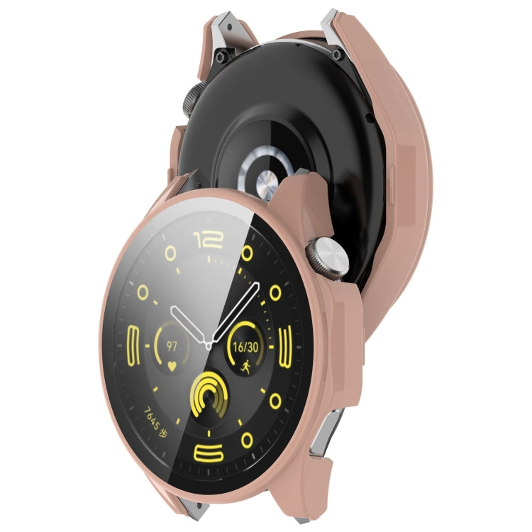 For Honor Watch 4 Pro PC+Tempered Glass Integrated Smart Watch Case(Pink) - Watch Cases by PMC TechLife | Online Shopping South Africa | PMC TechLife