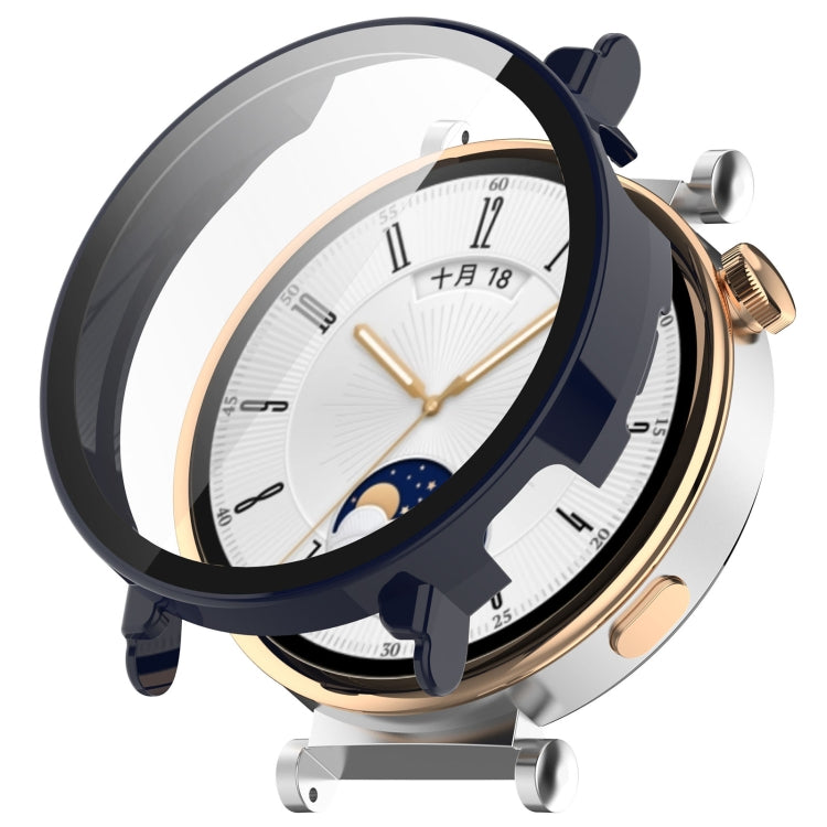 For Huawei Watch GT4 41mm PC+Tempered Glass Integrated Smart Watch Case(Blue) - Watch Cases by PMC TechLife | Online Shopping South Africa | PMC TechLife