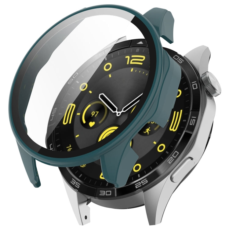 For Huawei Watch GT4 46mm PC+Tempered Glass Integrated Smart Watch Case(Green) - Watch Cases by PMC TechLife | Online Shopping South Africa | PMC TechLife