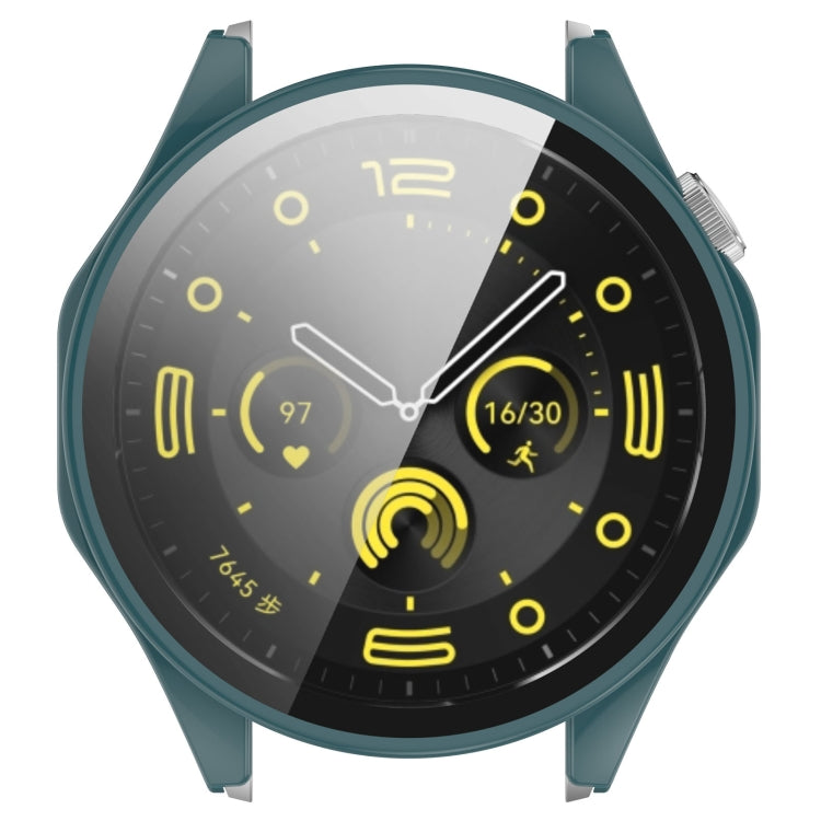 For Huawei Watch GT4 46mm PC+Tempered Glass Integrated Smart Watch Case(Green) - Watch Cases by PMC TechLife | Online Shopping South Africa | PMC TechLife
