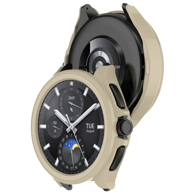 For Xiaomi Watch 2 Pro PC + Tempered Glass Integrated Smart Watch Case(Ivory White) - Watch Cases by PMC TechLife | Online Shopping South Africa | PMC TechLife