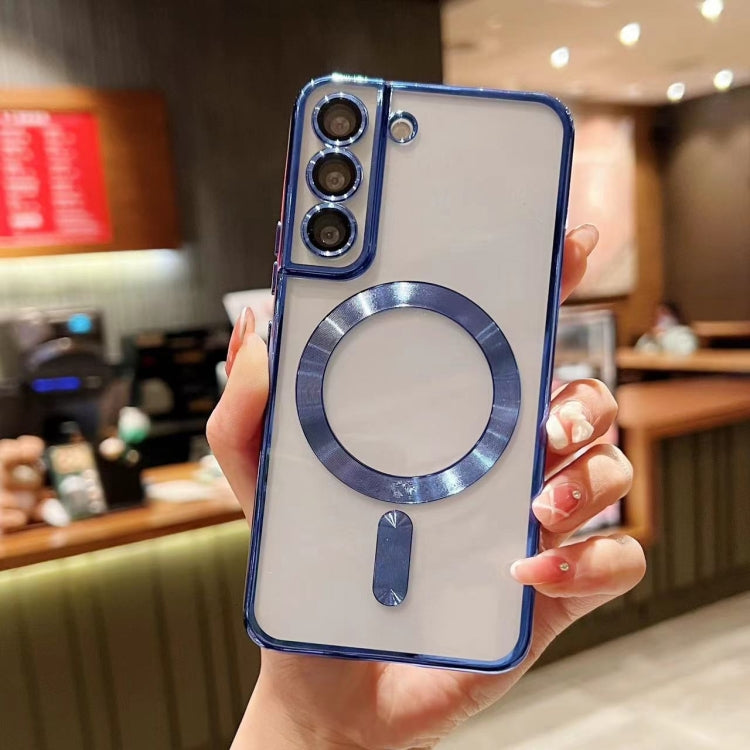 For Samsung Galaxy S21 FE 5G MagSafe Electroplating TPU Phone Case(Blue) - Galaxy Phone Cases by PMC TechLife | Online Shopping South Africa | PMC TechLife