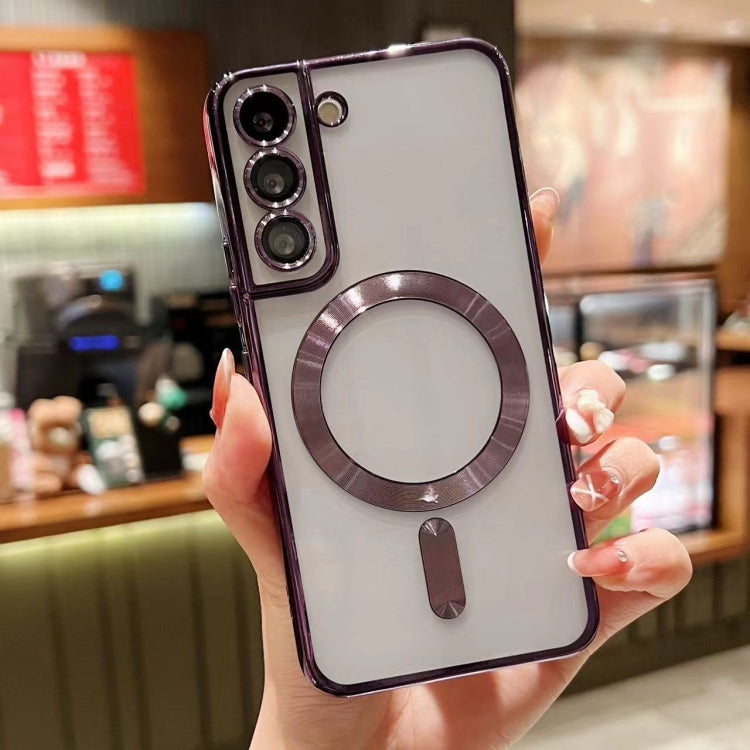 For Samsung Galaxy S21+ 5G MagSafe Electroplating TPU Phone Case(Purple) - Galaxy S21+ 5G Cases by PMC TechLife | Online Shopping South Africa | PMC TechLife