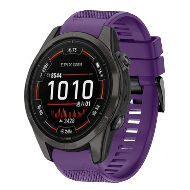 Compatible with Garmin Epix Pro 47mm 22mm Quick Release Silicone Watch Band(Purple) - free shipping - PMC TechLife - Order now!