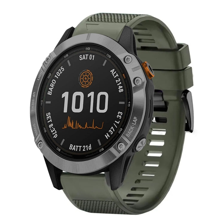 Compatible with Garmin Fenix 7 Solar 22mm Quick Release Silicone Watch Band(Army Green) - free shipping - PMC TechLife - Order now!