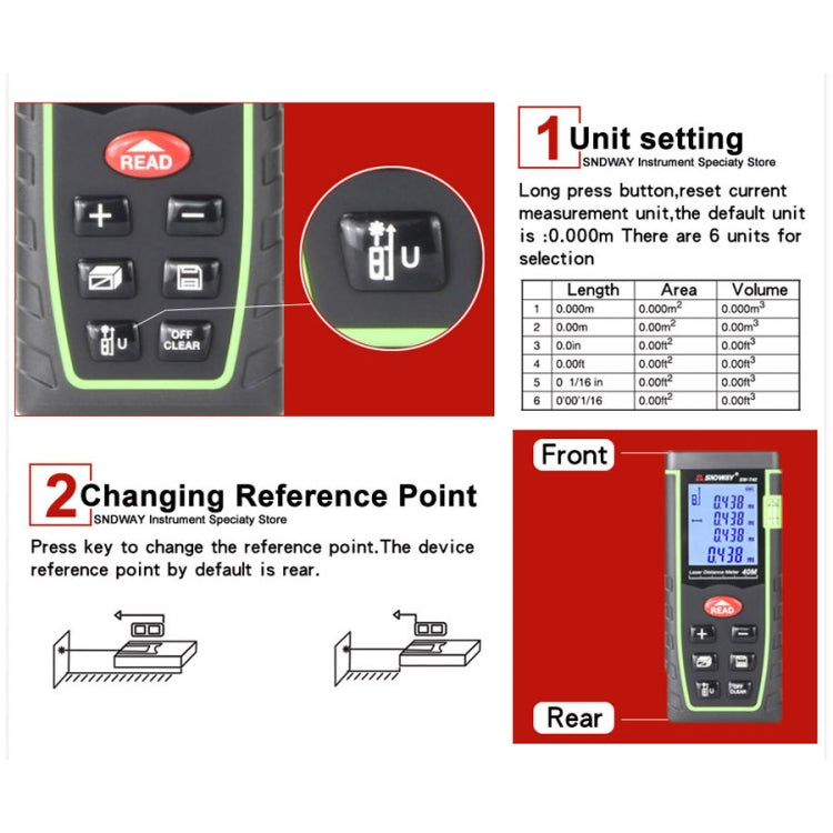 SNDWAY Range Finder Laser Handheld Range Finder SW-T100 - free shipping - PMC TechLife - Order now!