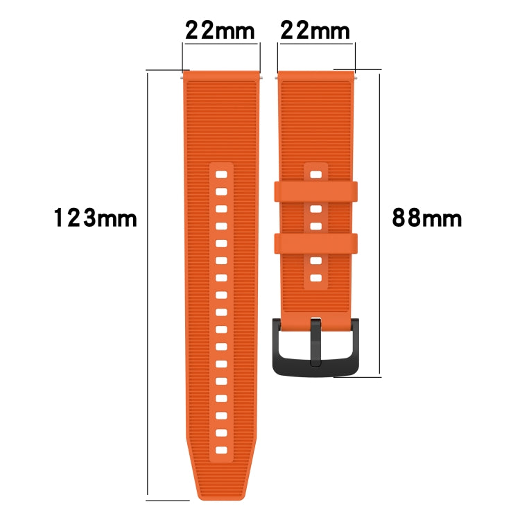 For Huawei Watch GT3 SE 22mm Textured Silicone Solid Color Watch Band(Orange) - Watch Bands by PMC TechLife | Online Shopping South Africa | PMC TechLife | Buy Now Pay Later Mobicred
