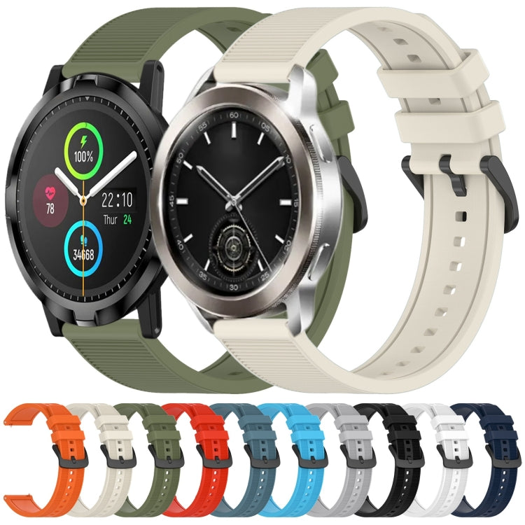 For Xiaomi Haylou RS4 LS12 22mm Textured Silicone Solid Color Watch Band(Black) - free shipping - PMC TechLife - Order now!