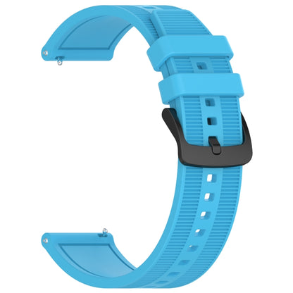 For Garmin Vivoactive 4 22mm Textured Silicone Solid Color Watch Band(Sky Blue) - Watch Bands by PMC Jewellery | Online Shopping South Africa | PMC Jewellery