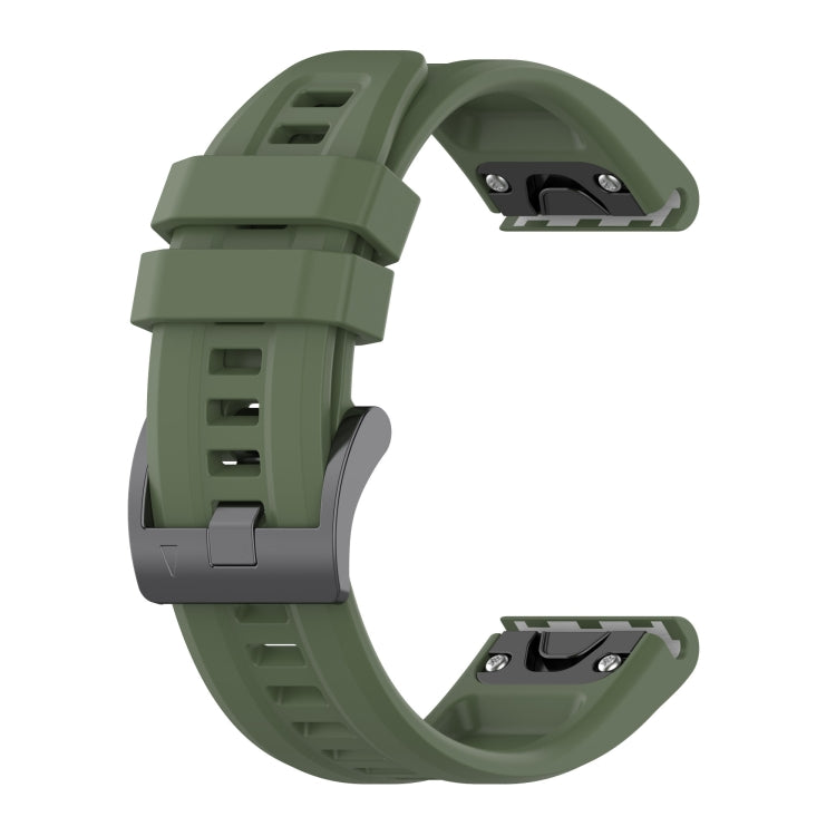 Compatible with Garmin Epix Gen2 / Epix Pro Gen2 47mm Solid Color Black Buckle Silicone Quick Release Watch Band(Dark Green) - free shipping - PMC TechLife - Order now!