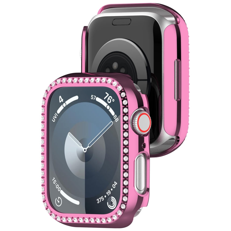 For Apple Watch Series 7 41mm Diamond Hollow PC Watch Case(Pink) - free shipping - PMC TechLife - Order now!