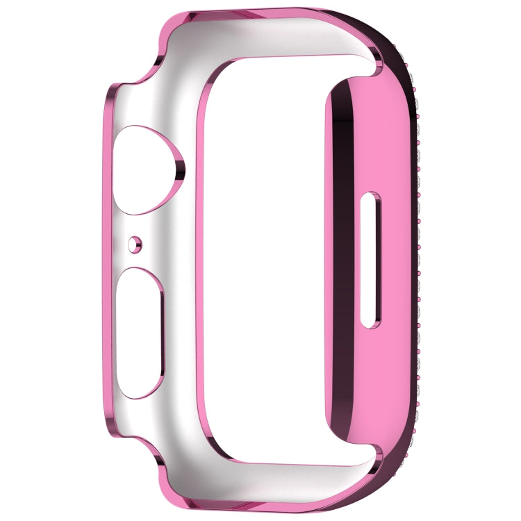 For Apple Watch Series 7 41mm Diamond Hollow PC Watch Case(Pink) - free shipping - PMC TechLife - Order now!