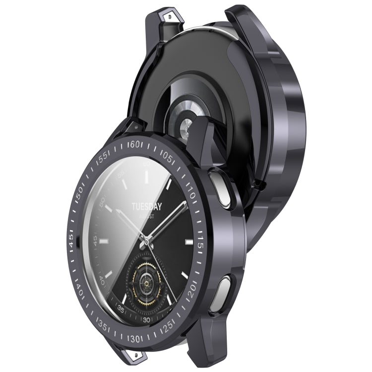 For Xiaomi Watch S3 Full Package TPU Electroplated Watch Protective Case(Dark  Gray) - Watch Cases by PMC TechLife | Online Shopping South Africa | PMC TechLife | Buy Now Pay Later Mobicred