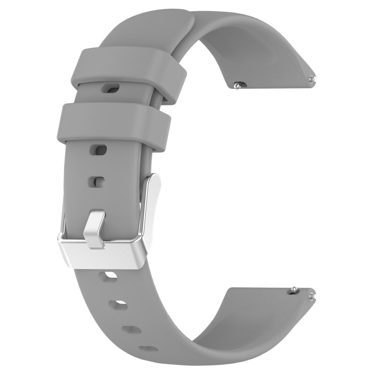 For Huawei Watch GT3 42mm 20mm Smooth Solid Color Silicone Watch Band(Grey) - Watch Bands by PMC TechLife | Online Shopping South Africa | PMC TechLife | Buy Now Pay Later Mobicred
