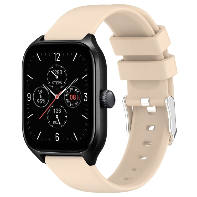 For Amazfit GTS 4 20mm Smooth Solid Color Silicone Watch Band(Beige) - free shipping - PMC TechLife - Order now!