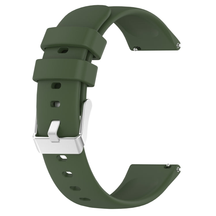For Amazfit GTS 4 Mini 20mm Smooth Solid Color Silicone Watch Band(Army Green) - free shipping - PMC TechLife - Order now!