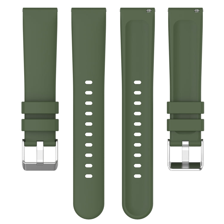 For Amazfit GTS 4 Mini 20mm Smooth Solid Color Silicone Watch Band(Army Green) - free shipping - PMC TechLife - Order now!