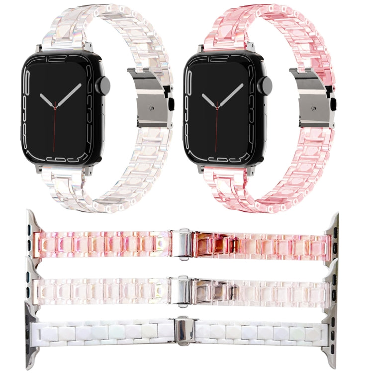 For Apple Watch Ultra 49mm Laser PC Colorful 20mm Slim Watch Band(White) - Watch Bands by PMC TechLife | Online Shopping South Africa | PMC TechLife