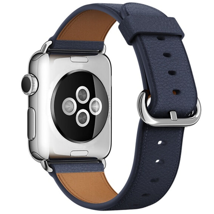 Classic Button Leather Wrist Strap Watch Band for Apple Watch Series 3 & 2 & 1 42mm(Gray) - Watch Bands by PMC TechLife | Online Shopping South Africa | PMC TechLife | Buy Now Pay Later Mobicred