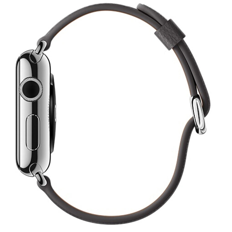 Classic Button Leather Wrist Strap Watch Band for Apple Watch Series 3 & 2 & 1 42mm(Gray) - Watch Bands by PMC TechLife | Online Shopping South Africa | PMC TechLife | Buy Now Pay Later Mobicred