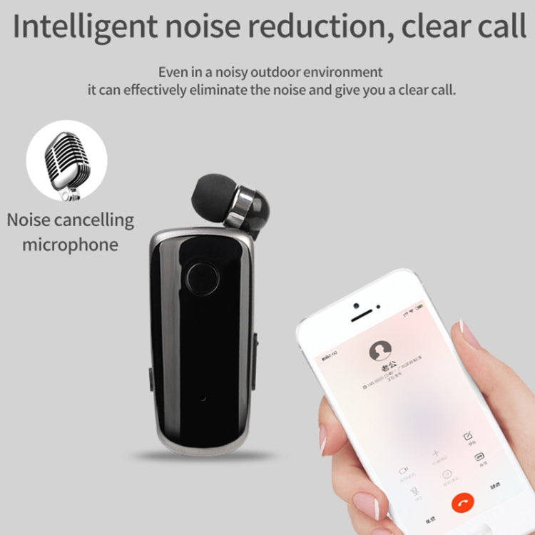 K39 Wireless Bluetooth Headset CSR DSP chip In-Ear Vibrating Alert Wear Clip Hands Free Earphone (White) - Bluetooth Earphone by PMC TechLife | Online Shopping South Africa | PMC TechLife
