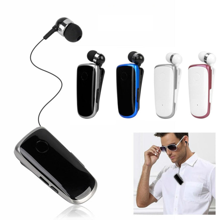 K39 Wireless Bluetooth Headset CSR DSP chip In-Ear Vibrating Alert Wear Clip Hands Free Earphone (Rose Red) - Bluetooth Earphone by PMC TechLife | Online Shopping South Africa | PMC TechLife