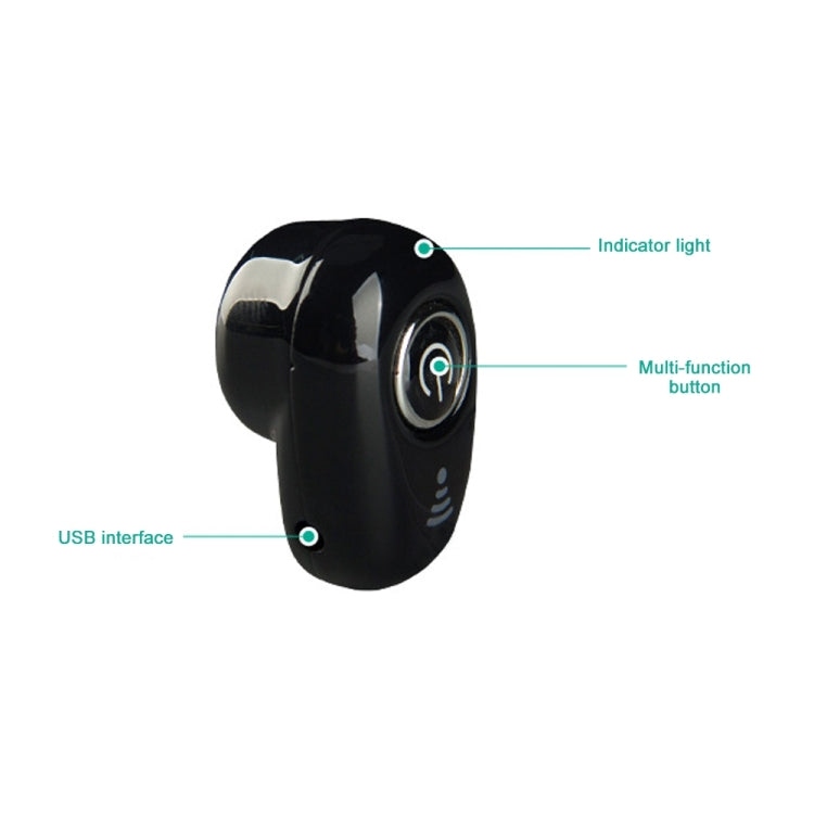 S650 Second GenerationMini Invisible Bluetooth Earphone with Microphone (Black) - Bluetooth Earphone by PMC TechLife | Online Shopping South Africa | PMC TechLife