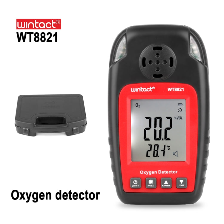 WINTACT WT8821 Oxygen Detector Independent Oxygen Gas Sensor Warning-up High Sensitive Poisoning Alarm Detector - Gas Monitor by Wintact | Online Shopping South Africa | PMC Jewellery | Buy Now Pay Later Mobicred