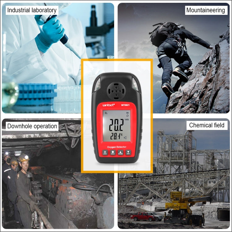 WINTACT WT8821 Oxygen Detector Independent Oxygen Gas Sensor Warning-up High Sensitive Poisoning Alarm Detector - free shipping - PMC TechLife - Order now!