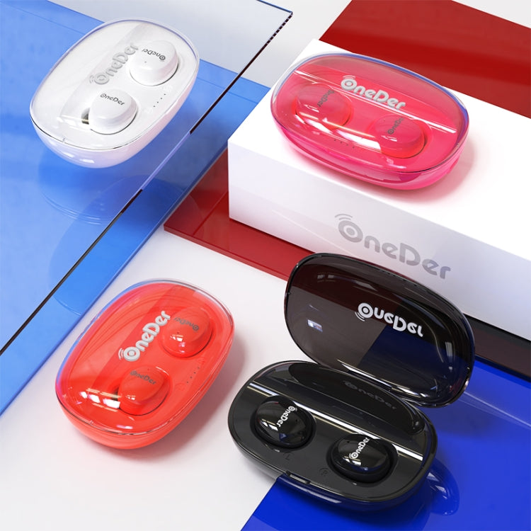 OneDer W12 Wireless Earphone with Waterproof IPX5 HD Stereo Sound TWS Bluetooth Earphone(Red) - free shipping - PMC TechLife - Order now!
