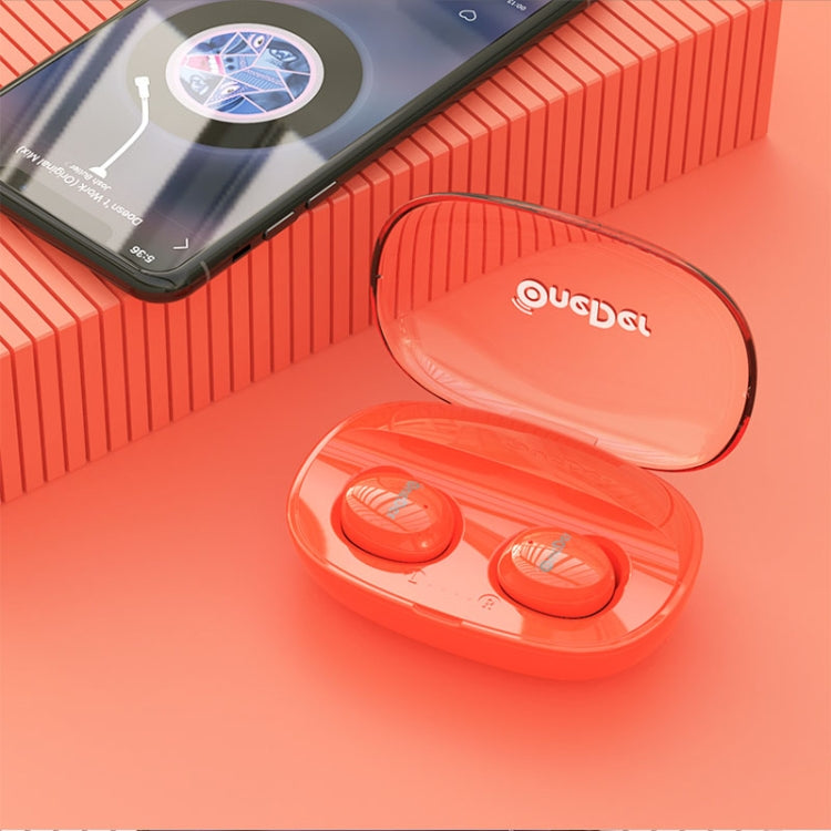 OneDer W12 Wireless Earphone with Waterproof IPX5 HD Stereo Sound TWS Bluetooth Earphone(Orange) - TWS Earphone by OneDer | Online Shopping South Africa | PMC Jewellery | Buy Now Pay Later Mobicred