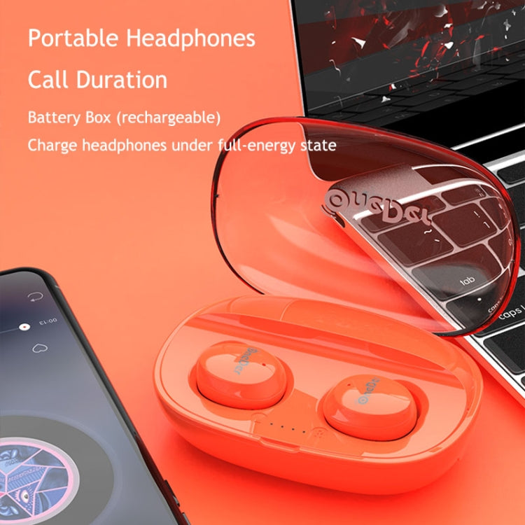 OneDer W12 Wireless Earphone with Waterproof IPX5 HD Stereo Sound TWS Bluetooth Earphone(Orange) - TWS Earphone by OneDer | Online Shopping South Africa | PMC Jewellery | Buy Now Pay Later Mobicred