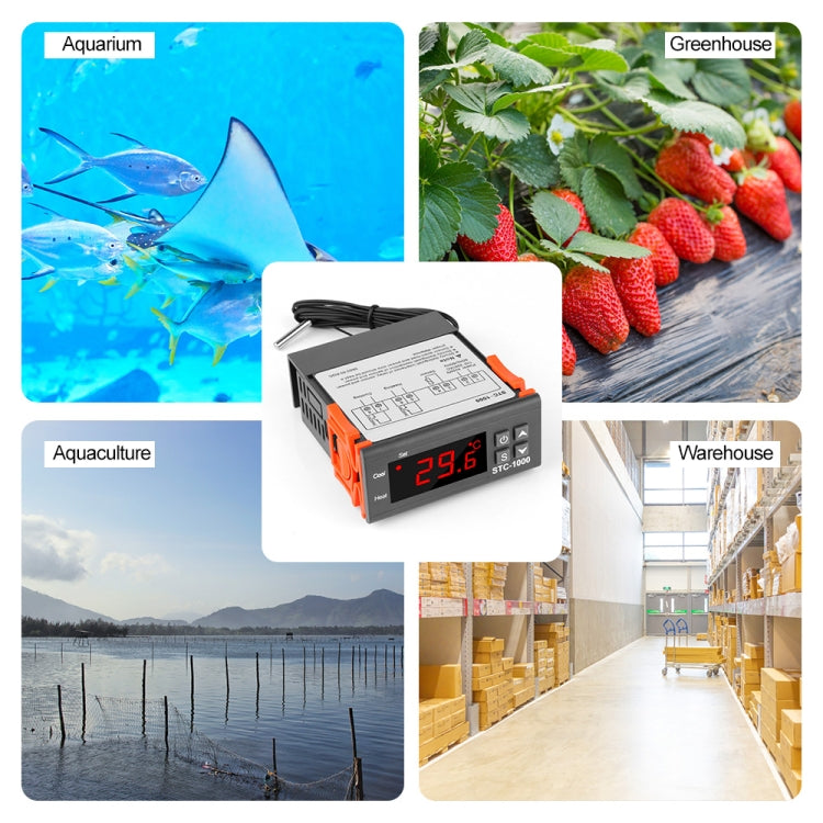 STC-1000 220V Digital Temperature Controller LED Temperature Regulator Thermostat for Incubator Relay 10A Heating and Cooling - Thermostat & Thermometer by PMC TechLife | Online Shopping South Africa | PMC TechLife