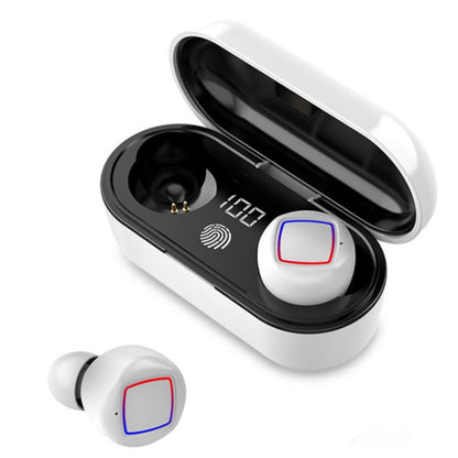 TWS Fingerprint Touch Bluetooth Headset LED Battery Display With Charging Bin(White) - TWS Earphone by PMC Jewellery | Online Shopping South Africa | PMC Jewellery
