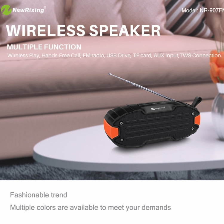 New Rixing NR907 Portable Stereo Surround Soundbar Bluetooth Speaker with Microphone, Support TF Card FM(Red) - free shipping - PMC TechLife - Order now!
