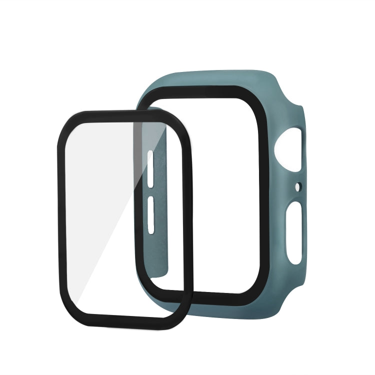 ENKAY Hat-prince Full Coverage PC Case + Tempered Glass Protector for Apple Watch Series 5 / 4 44mm(Green) - Watch Cases by ENKAY | Online Shopping South Africa | PMC TechLife | Buy Now Pay Later Mobicred