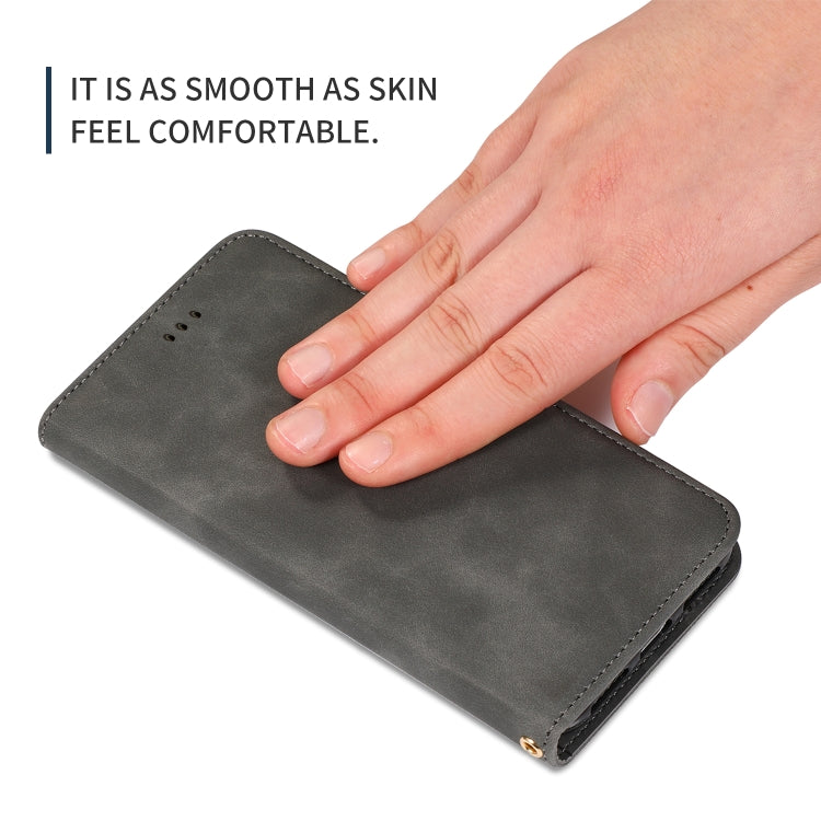 For Xiaomi Redmi Note 8 Retro Skin Feel Business Magnetic Horizontal Flip Leather Case(Grey) - Xiaomi Cases by PMC TechLife | Online Shopping South Africa | PMC TechLife