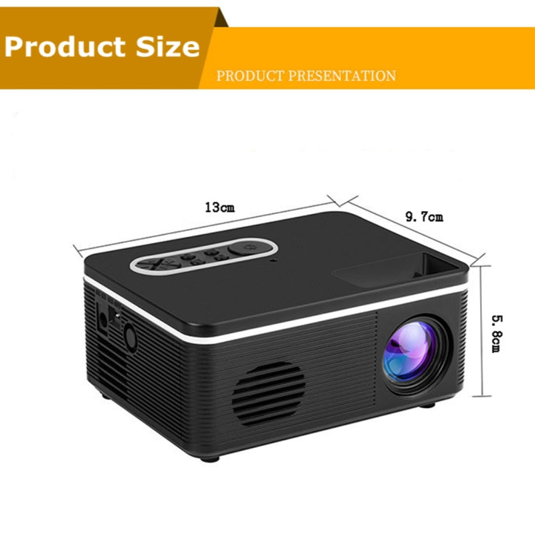 S361 80 lumens 320 x 240 Pixel Portable Mini Projector, Support 1080P, EU Plug(White) - LED Projector by PMC Jewellery | Online Shopping South Africa | PMC Jewellery