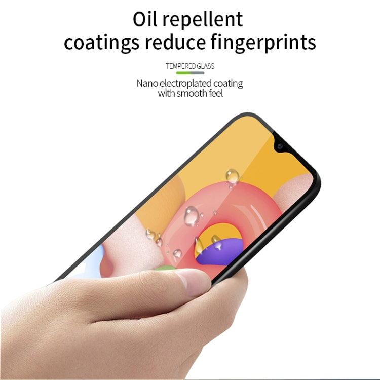 For Galaxy A01 PINWUYO 9H 2.5D Full Screen Tempered Glass Film(Black) - Galaxy Tempered Glass by PINWUYO | Online Shopping South Africa | PMC TechLife | Buy Now Pay Later Mobicred