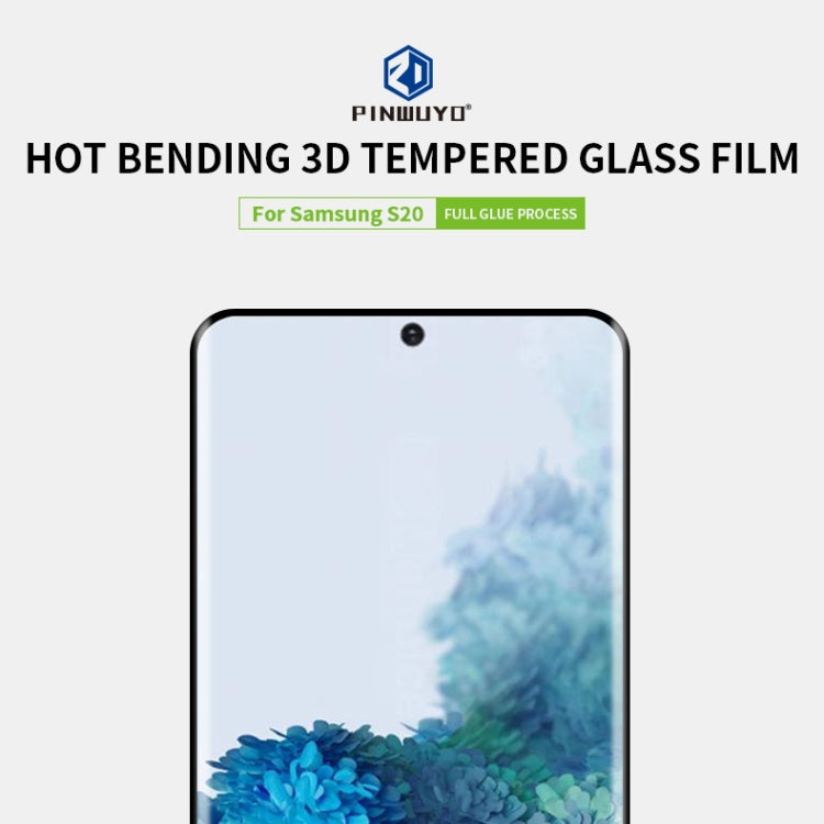 For Galaxy S20 PINWUYO 9H 3D Hot Bending Tempered Glass Film(Black) - Galaxy Tempered Glass by PINWUYO | Online Shopping South Africa | PMC TechLife | Buy Now Pay Later Mobicred