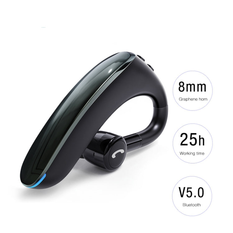 F900 Mini Earhook 180�� Freely Rotating Wireless Bluetooth 5.0 Earphone Car Handsfree Call Headphone(Black Gray) - Bluetooth Earphone by PMC TechLife | Online Shopping South Africa | PMC TechLife