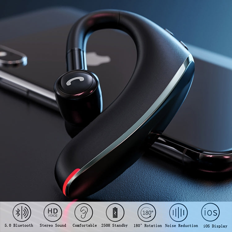F900 Mini Earhook 180�� Freely Rotating Wireless Bluetooth 5.0 Earphone Car Handsfree Call Headphone(Black Gray) - Bluetooth Earphone by PMC TechLife | Online Shopping South Africa | PMC TechLife