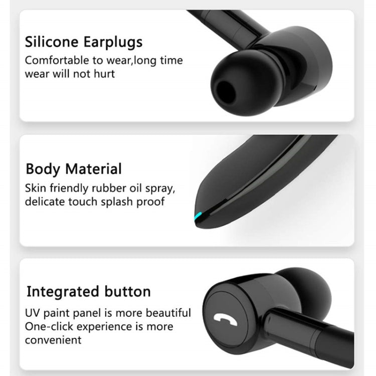 F900 Mini Earhook 180�� Freely Rotating Wireless Bluetooth 5.0 Earphone Car Handsfree Call Headphone(Black Gray) - Bluetooth Earphone by PMC TechLife | Online Shopping South Africa | PMC TechLife