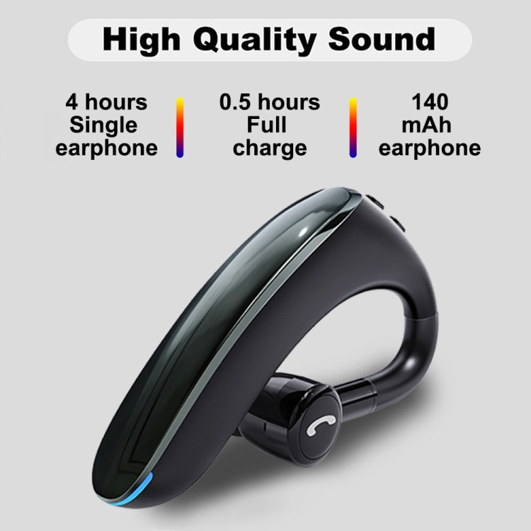 F900 Mini Earhook 180�� Freely Rotating Wireless Bluetooth 5.0 Earphone Car Handsfree Call Headphone(Black Gray) - Bluetooth Earphone by PMC TechLife | Online Shopping South Africa | PMC TechLife