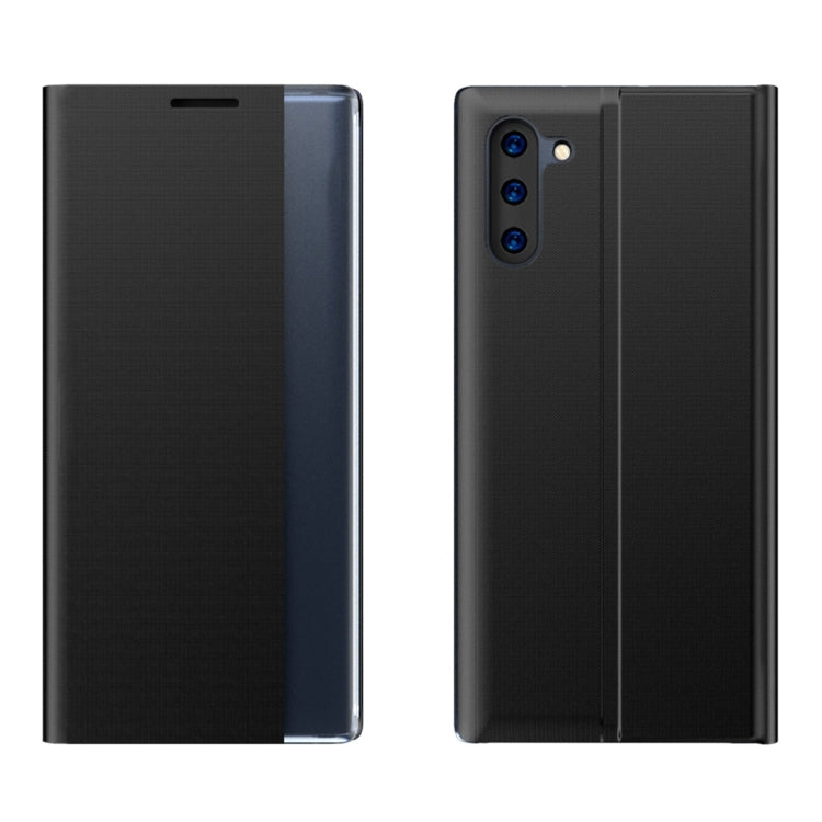For Galaxy Note 10 Plus Plain Texture Cloth Attraction Flip Holder Leather Phone Case(Black) - free shipping - PMC TechLife - Order now!